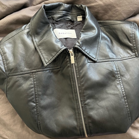 Aritzia Babaton Faux Leather Bomber Jacket - Picture 6 of 6